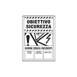 Obiettivo sicurezza : giorni senza incidenti con spazio scrivibile