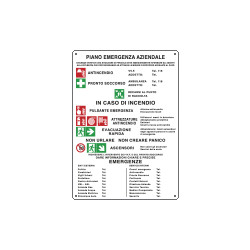Cartello Piano Emergenza Aziendale EN ISO 7010