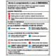 Cartello NORME COMPORTAMENTO EMERGENZA NEGLI OSPEDALI EN ISO 7010