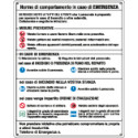 Cartello Norme di Comportamento in caso di Emergenza EN ISO 7010