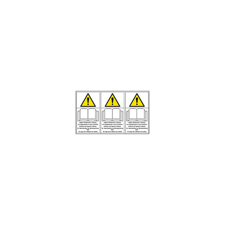 Foglio n. 3 etichette adesive LEGGERE manuale EN ISO 7010