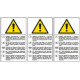 Foglio n. 3 etichette adesive LEGGERE MANUALE 5 lingue EN ISO 7010