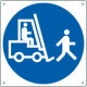 Cartello obbligo carrello a passo d'uomo