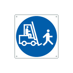 Cartello obbligo carrello a passo d'uomo