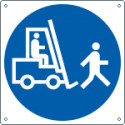 Cartello obbligo carrello a passo d'uomo