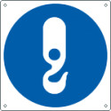 Cartello obbligo per punto aggancio
