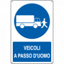 Cartello obbligo veicoli a passo d'uomo