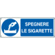 Cartello obbligo spegnerele sigarette