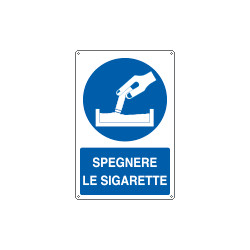 Cartello obbligo spegnere le sigarette