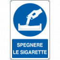 Cartello obbligo spegnere le sigarette