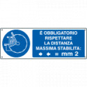 Etichetta obbligo rispettare distanza mass stabilita