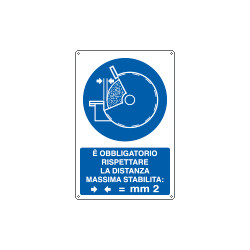 Cartello obbligo rispettare distanza massim stabilita