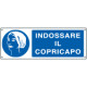 Etichetta adesiva obbligo indossare il copricapo