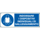 Cartello obbligo indossare dispositivi individuali di galleggiamento