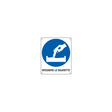Cartello obbligo spegnere le sigarette