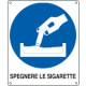 Cartello obbligo spegnere le sigarette