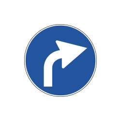 Disco rifr NF80d PREAVVISO DIREZIONE obbligo DESTRA