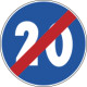 Disco rifrangente NF 86 FINE LIMITE MINIMO KM 20
