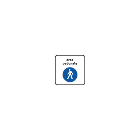 Cartello NF 320 AREA PEDONALE URBANA