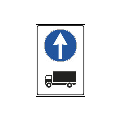 Cartello NF 8c OBBLIGO AUTOCARRI DIRITTO
