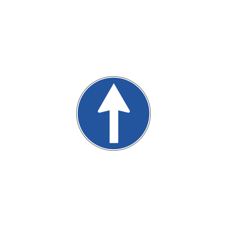 Cartello NF 80a DIREZIONE obbligo DIRITTO
