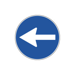 Cartello HI NF80b/c DIREZIONE obbligo DESTRA sinistra