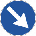 Cartello HI NF82b PASSAGGIO OBBLIGATO destra