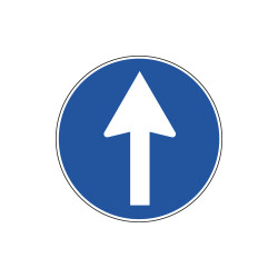 Cartello HI NF80a DIREZIONE OBBLIGATORIA DIRITTO