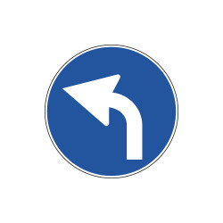 Cartello NF80e PREAV. DIREZIONE OBBLIGATORIA sinistra