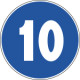 Cartello NF 85 LIMITE MINIMO VELOCITA' KM 10