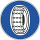 Cartello NF 87 CATENE per NEVE OBBLIGO
