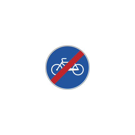 Cartello NF 90 FINE PISTA CICLABILE