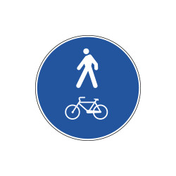 Cartello NF 92b PERCORSO PEDONALE CICLABILE