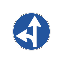 Cartello NF81c DIREZIONE CONSIGLIATA DIRITTO SINISTRA