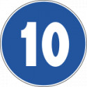 Cartello NF 85 LIMITE MINIMO VELOCITA' KM 10