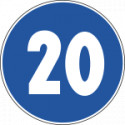 Cartello NF 85 LIMITE MINIMO VELOCITA' KM 20