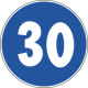 Cartello NF 85 LIMITE MINIMO VELOCITA' KM 30
