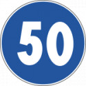 Cartello NF 85 LIMITE MINIMO VELOCITA' KM 50