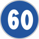 Cartello NF 85 LIMITE MINIMO VELOCITA' KM 60