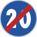 Cartello NF 86 FINE LIMITE MINIMO KM 20