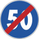 Cartello NF 86 FINE LIMITE MINIMO KM 50