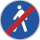 Cartello NF 89 FINE PERCORSO PEDONALE