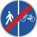 Cartello NF 93a FINE PISTA CICLABILE