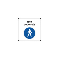 Cartello nf 320 AREA PEDONALE
