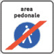 Cartello NF 321 FINE AREA PEDONALE URBANA