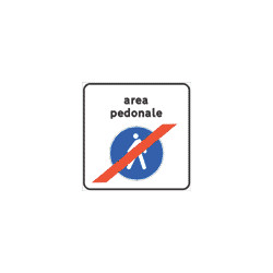Cartello NF 321 FINE AREA PEDONALE URBANA