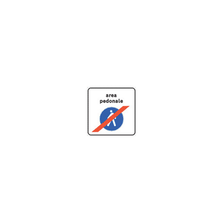 Cartello NF 321 FINE AREA PEDONALE URBANA