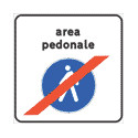 Cartello NF 321 FINE AREA PEDONALE URBANA