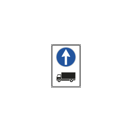 Cartello NF 8c OBBLIGO AUTOCARRI DIRITTO