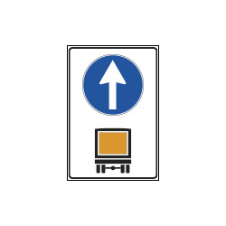 Cartello NF 8b TRASPORTO MERCI pericolo AVANTI